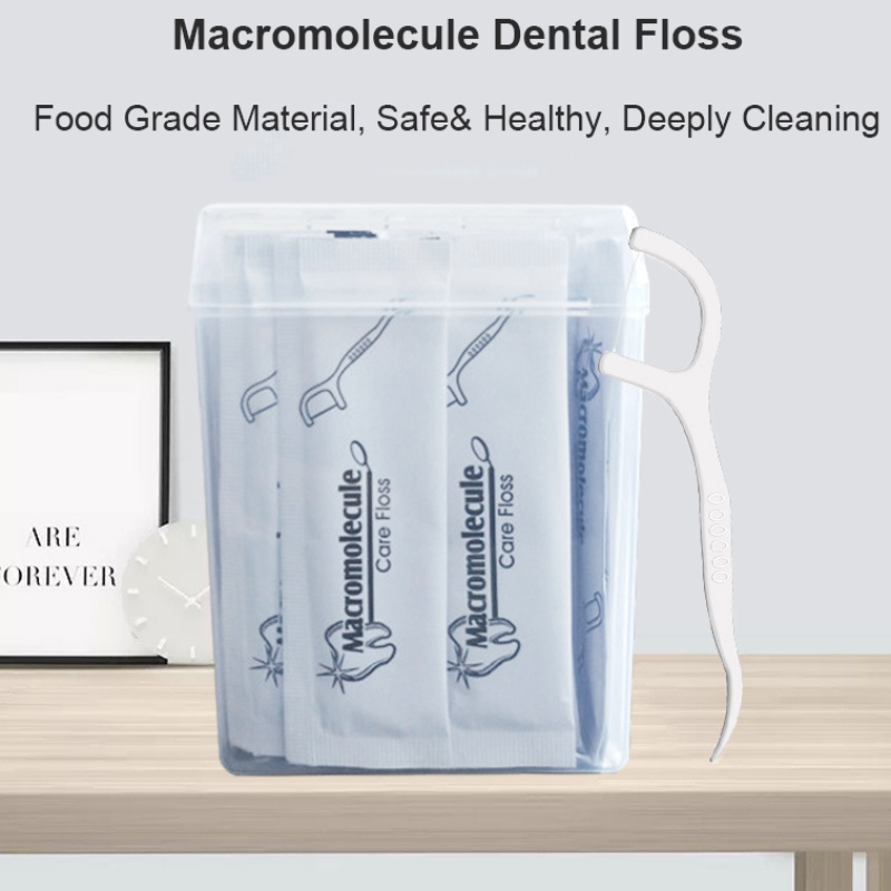 50 Picks Private Label Høj kvalitet Dental Floss Box Oral Hygiejne Individuelt indpakket Pakket tandstikker Portable Dental Floss
